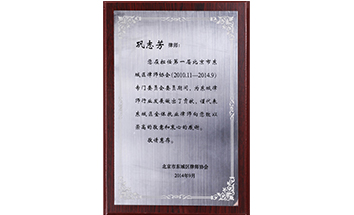 第一届北京市东城区律师协会专门委员会委员（巩志芳律师）